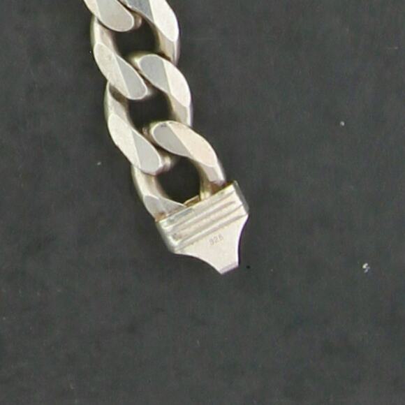 sterling silver mens italy 13mm figaro chain necklace size 24.25in - Picture 3 of 3
